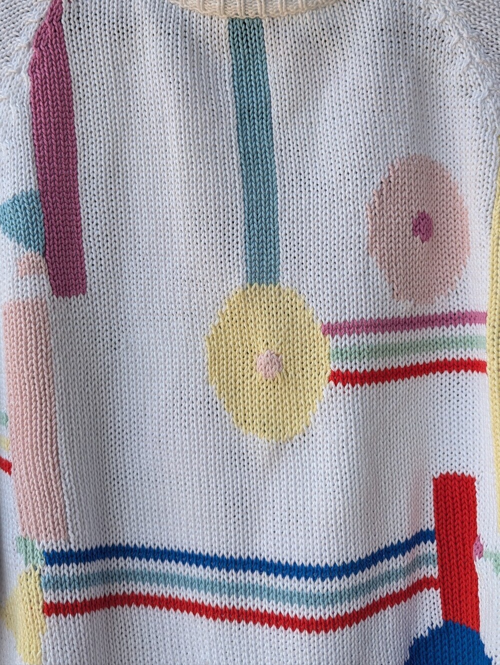 VTG 80s Bauhaus Jerry Glotzer For JINC' Crew Neck Sweater Size Large 100% Cotton - Picture 2 of 6